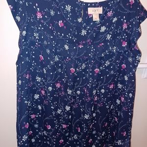 LOFT sleeveless blouse, size XL
